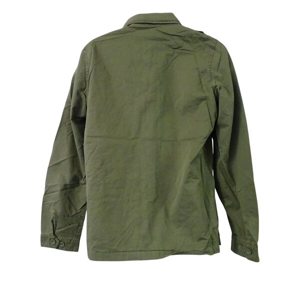 Indigo Star Military Field Jacket Olive Green Men Size S Button Up Patch Pockets - Picture 6 of 15